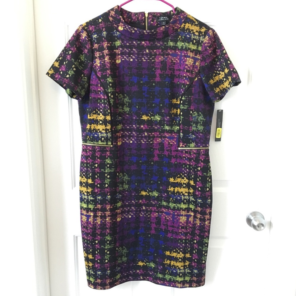 🆕 TAHARI | Zipper Accent Dress